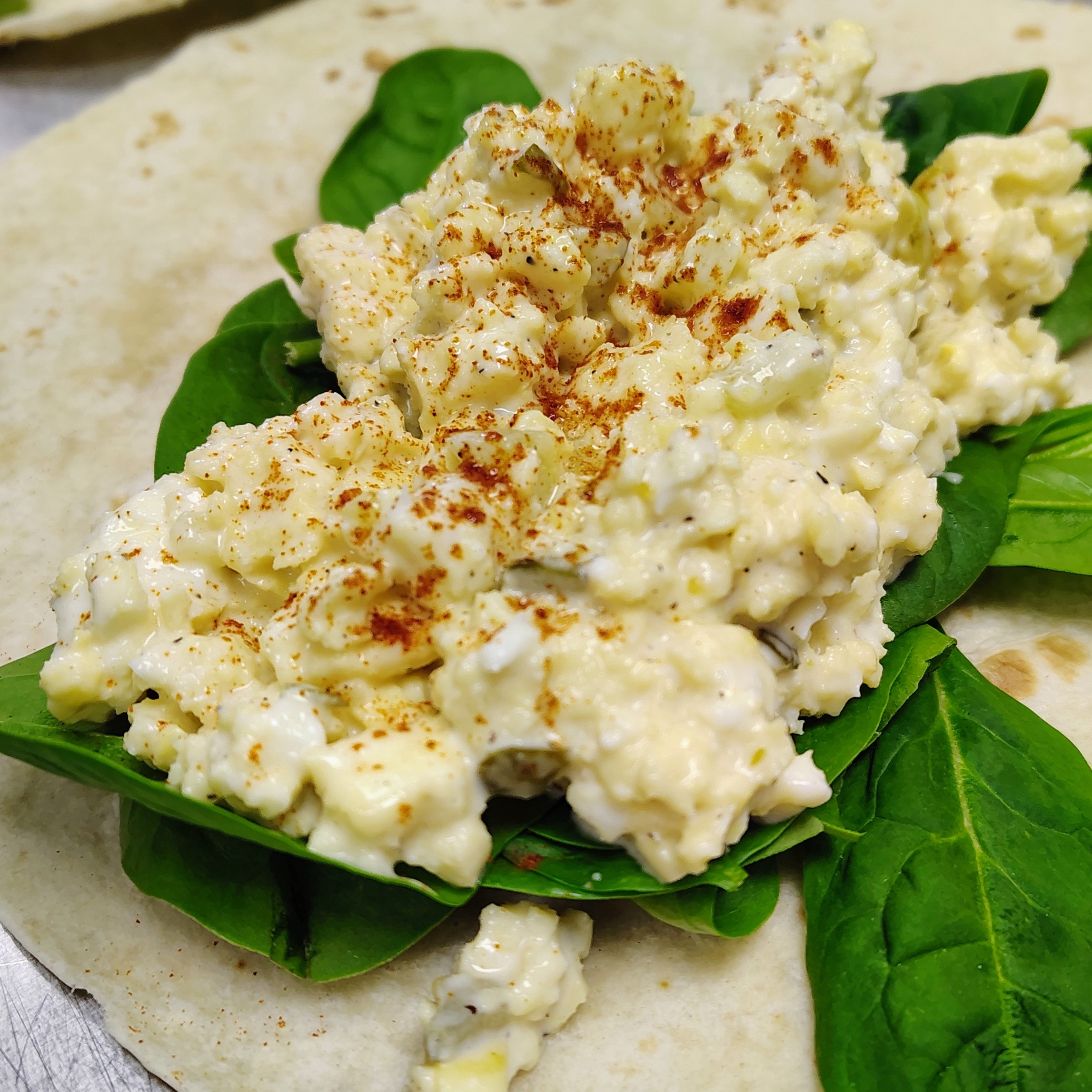Devilish Egg Salad Wrap